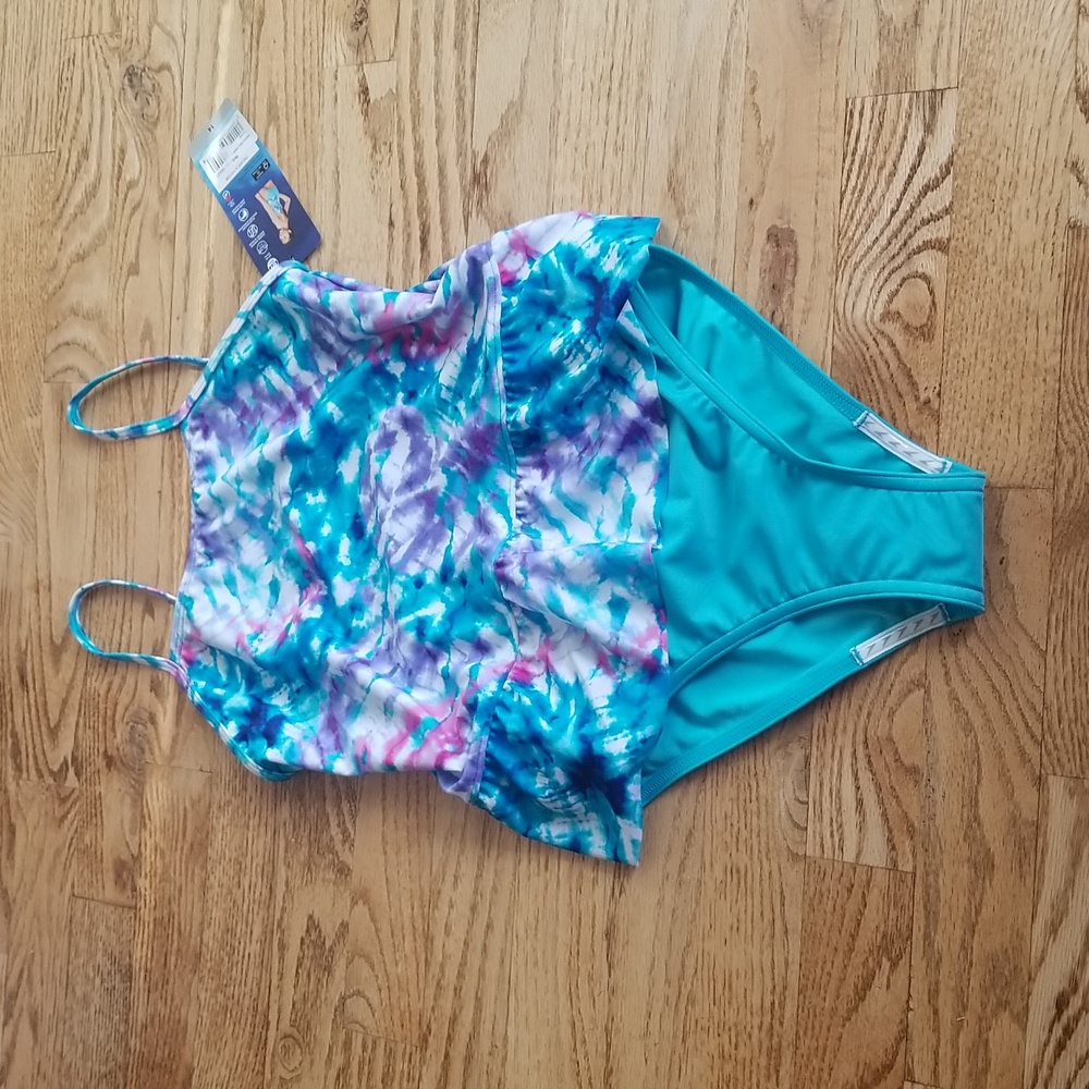 (14) NWT Speedo Youth Two Piece Swimsuit Beach Tie Dye Vacation Resortwear Pool